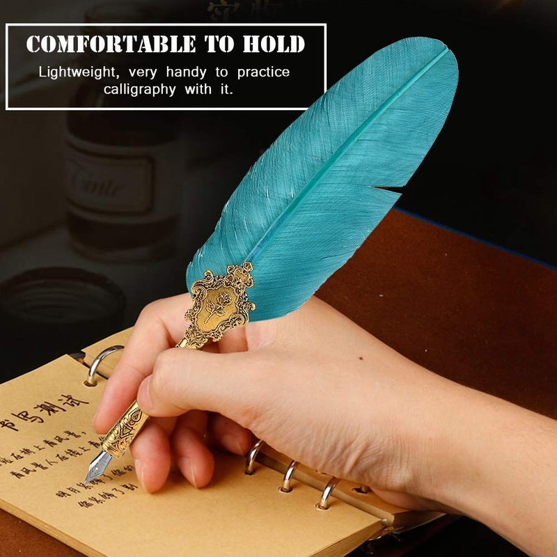 FOSA Retro Pens, Classical Fountain Pen, Old European Dip Creative Writing Pen Ink Bottle Set Gift Box, Dip Pen with 5pcs Replacement Nib, INK BOTTLE WITHOUT INK - Image 2